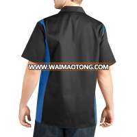 Mens Uniform Shirt Short Sleeve Colorvlock Working Shirt for Men