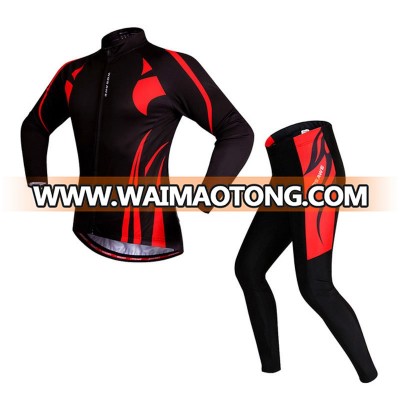 Custom Men Sublimated Long Sleeves Cycling Jersey and Pants