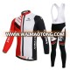 Custom Men Sublimated Long Sleeves Cycling Jersey and Bib Pants