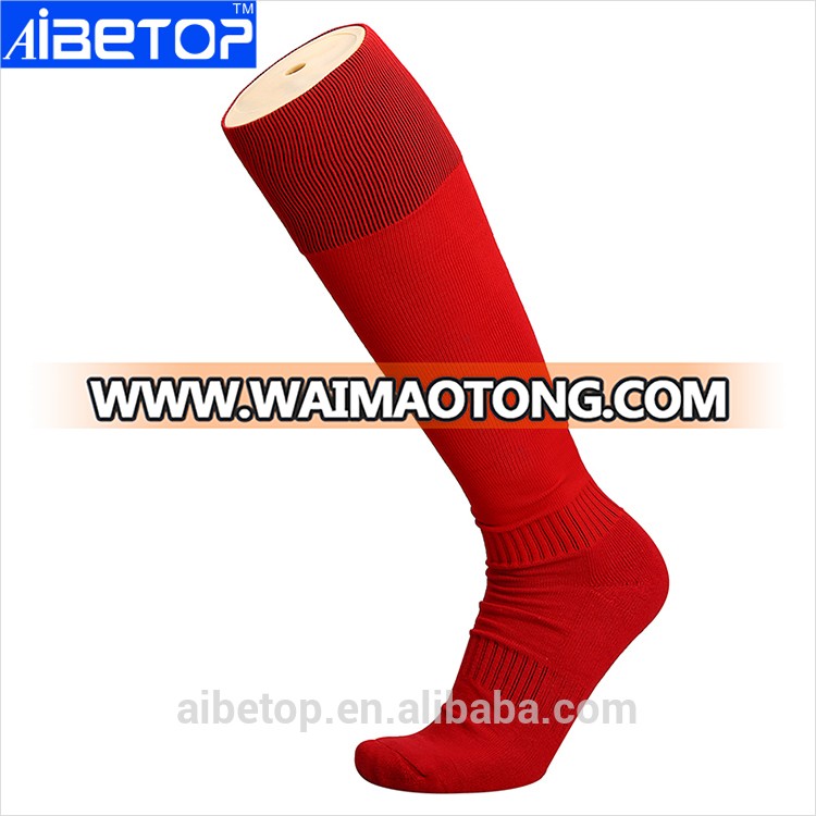 2018 GuangZhou factory wholesale custom football compression socks non slip white soccer socks men with low MOQ 50