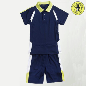 Navy Blue School Boy Polo Shirt Sportswear Uniform for Summer Sport